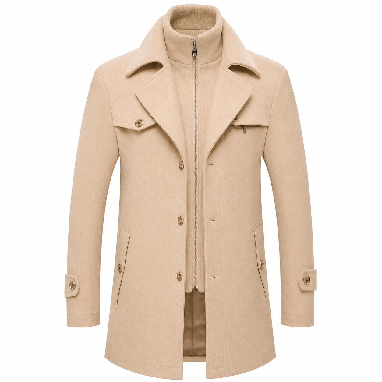 C-1 Men’s Premium Blend Winter Coat – Classic Style