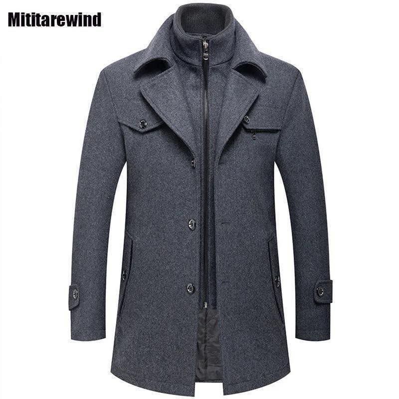 C-1 Men’s Premium Wool Blend Winter Coat – Classic Style