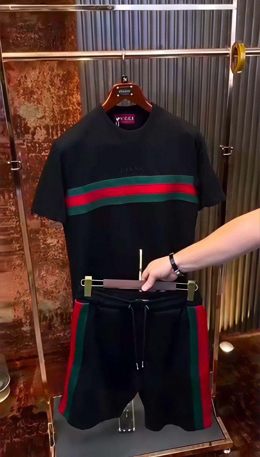 Men’s Premium Gucci Co-Ord Set T-Shirt with Shorts ( V-15 GUCCI)