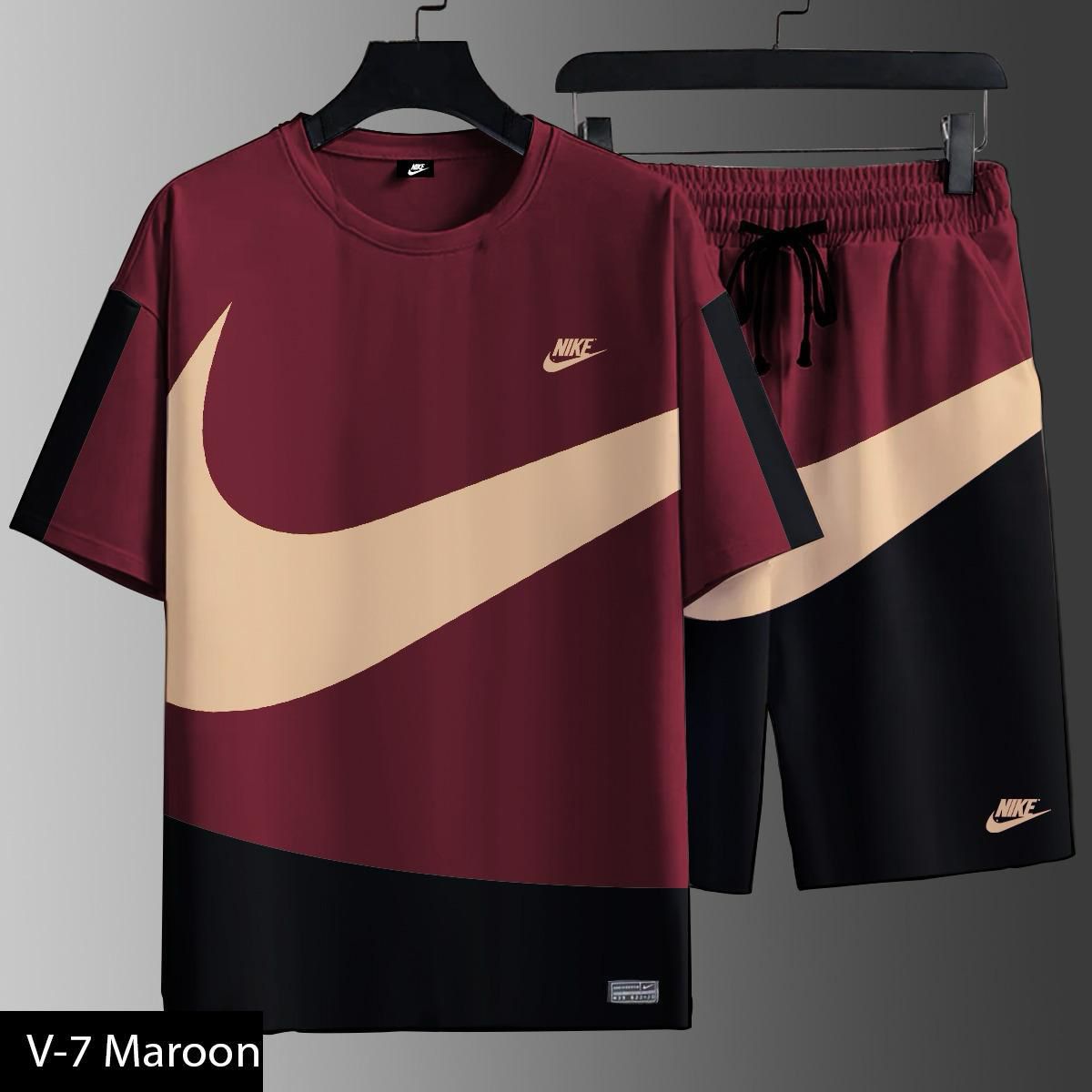 Nike Two-Piece Sports Set | Premium T-Shirt Shorts (V-7)