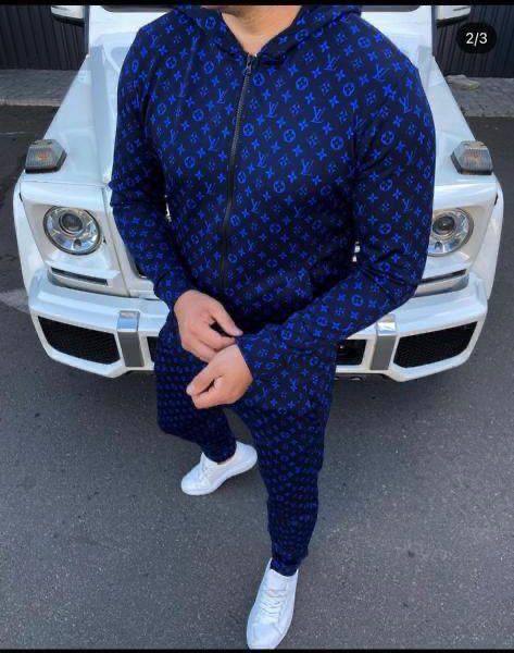 Louis Blue Monogram Tracksuit - (W-5)