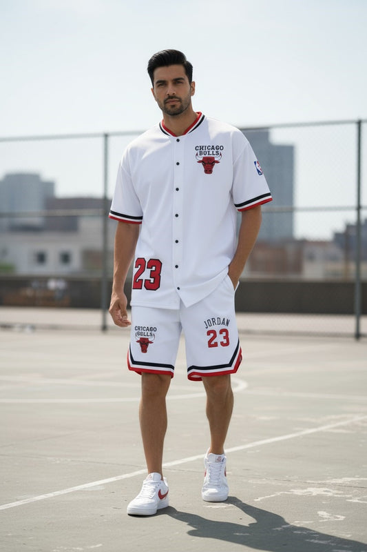 S-1 Chicago Bulls Jordan #23 Streetwear Set – White Edition