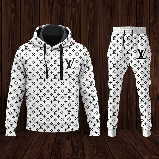 Louis Vuitton White Monogram Tracksuit – Classic Royal Fit - (W-8)