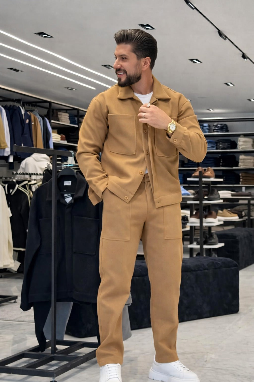 Men’s Premium Two-Piece Co-Ord Set – Modern Casual Tracksuit - (W-12)